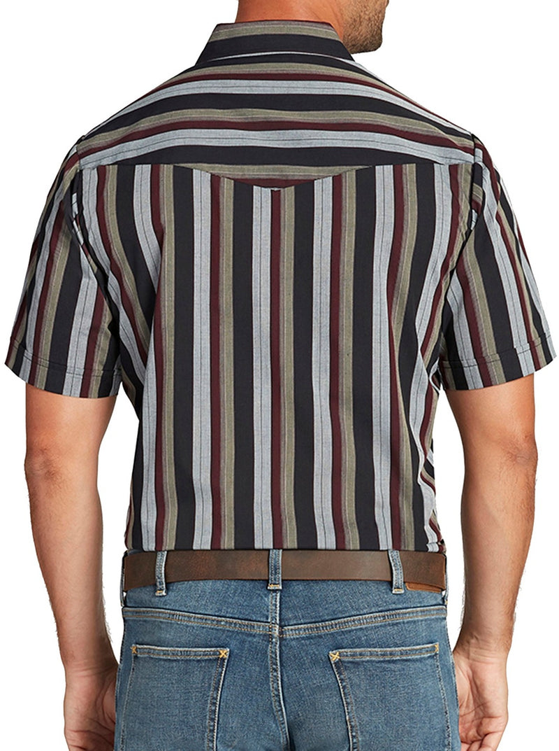 Men's Ely Cattleman Short Sleeve Stripe Western Snap Shirt