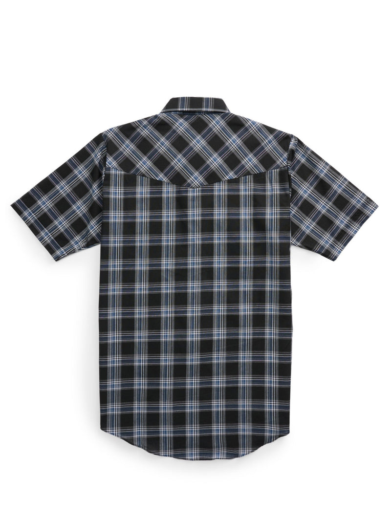 Men's Ely Cattleman Short Sleeve Plaid Western Snap Shirt