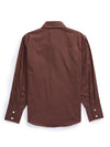 Boy's Ely Cattleman Long Sleeve Solid Brown Western Snap Shirt