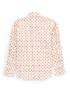 Boy's Ely Cattleman Long Sleeve Retro Star Print Snap Shirt- Ecru