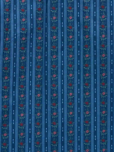 Boy's Ely Cattleman Long Sleeve Wallpaper Floral Print Snap Shirt- Navy