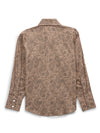Boy's Ely Cattleman Long Sleeve Paisley Print Snap Shirt- Khaki