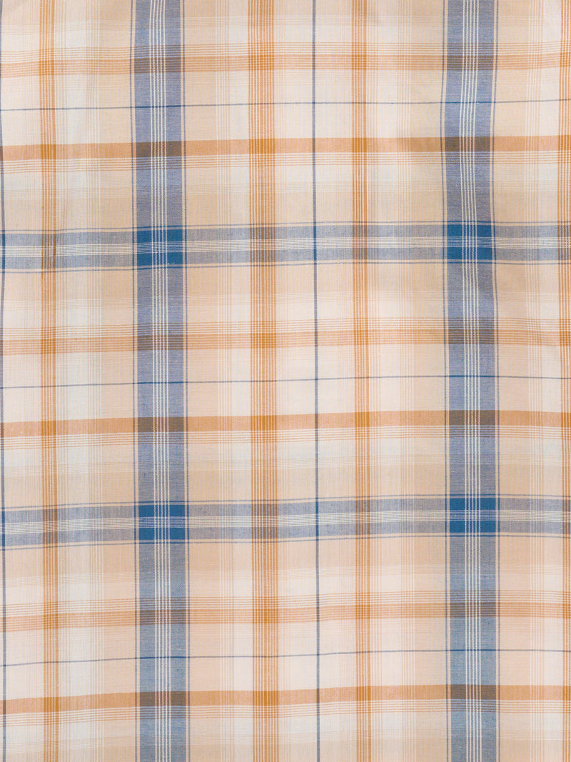 Boy's Ely Cattleman Long Sleeve Textured Plaid Western Snap Shirt-Tan
