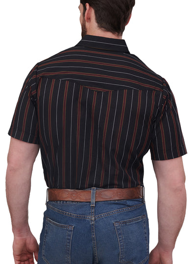 Men's Ely Cattleman Short Sleeve Stripe Western Snap Shirt