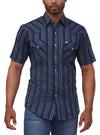 Men's Ely Cattleman Short Sleeve Stripe Western Snap Shirt