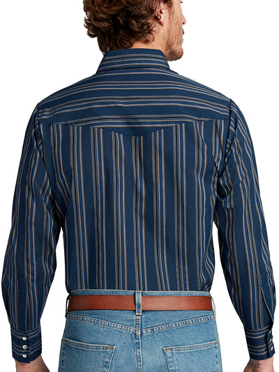 Men's Ely Cattleman Long Sleeve Stripe Western Snap Shirt