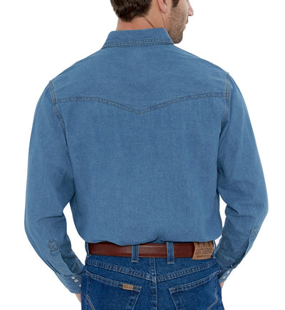 Men's Denim Western Shirt light blue
