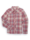 Girl's Ely Cattleman Pink Flannel Western Snap Shirt