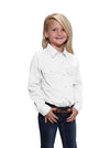 Girl's Ely Cattleman Long Sleeve Solid Western Snap Shirt