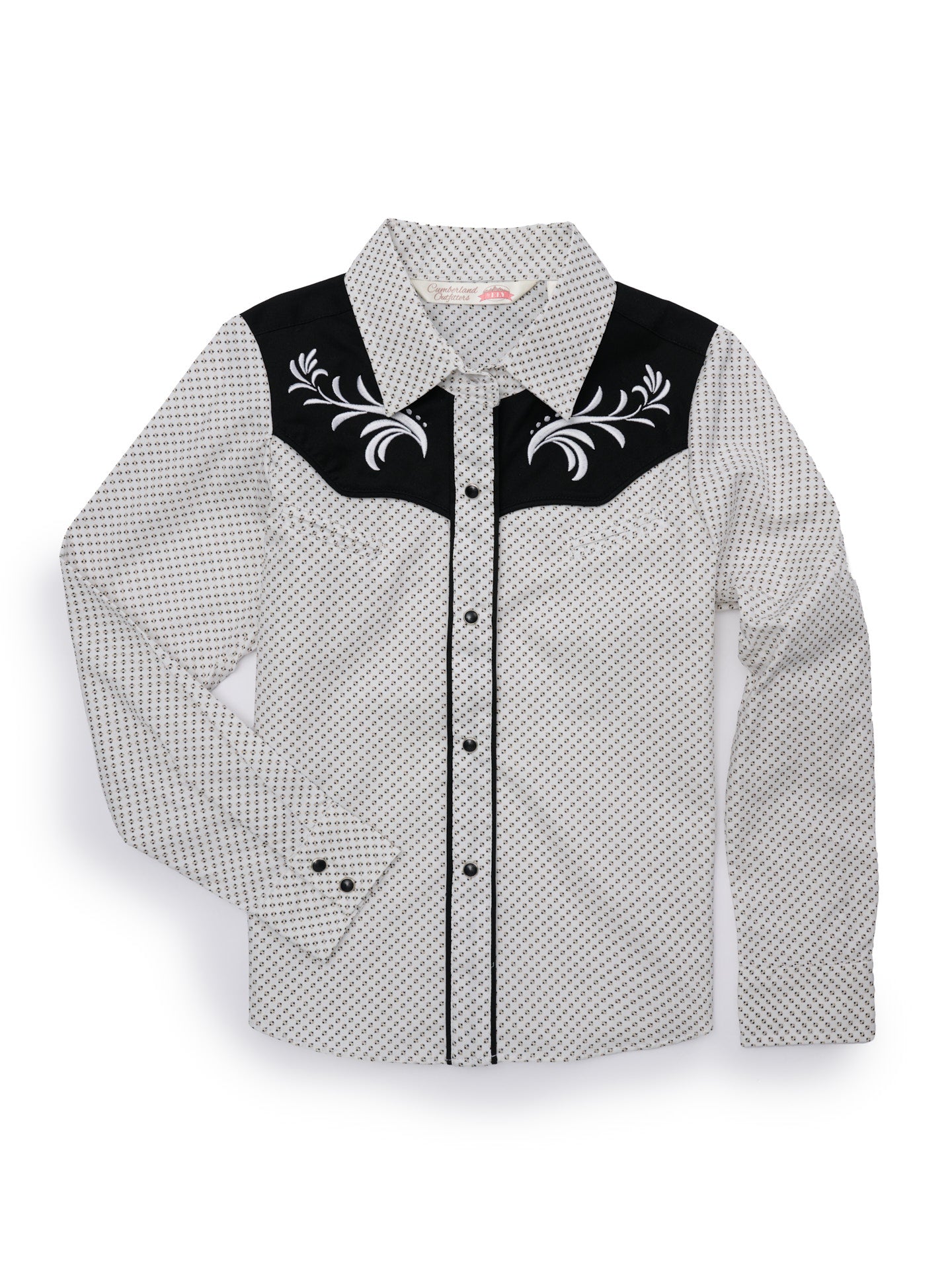 Girl's Ely Cattleman Long Sleeve Cotton Print Western Snap Shirt