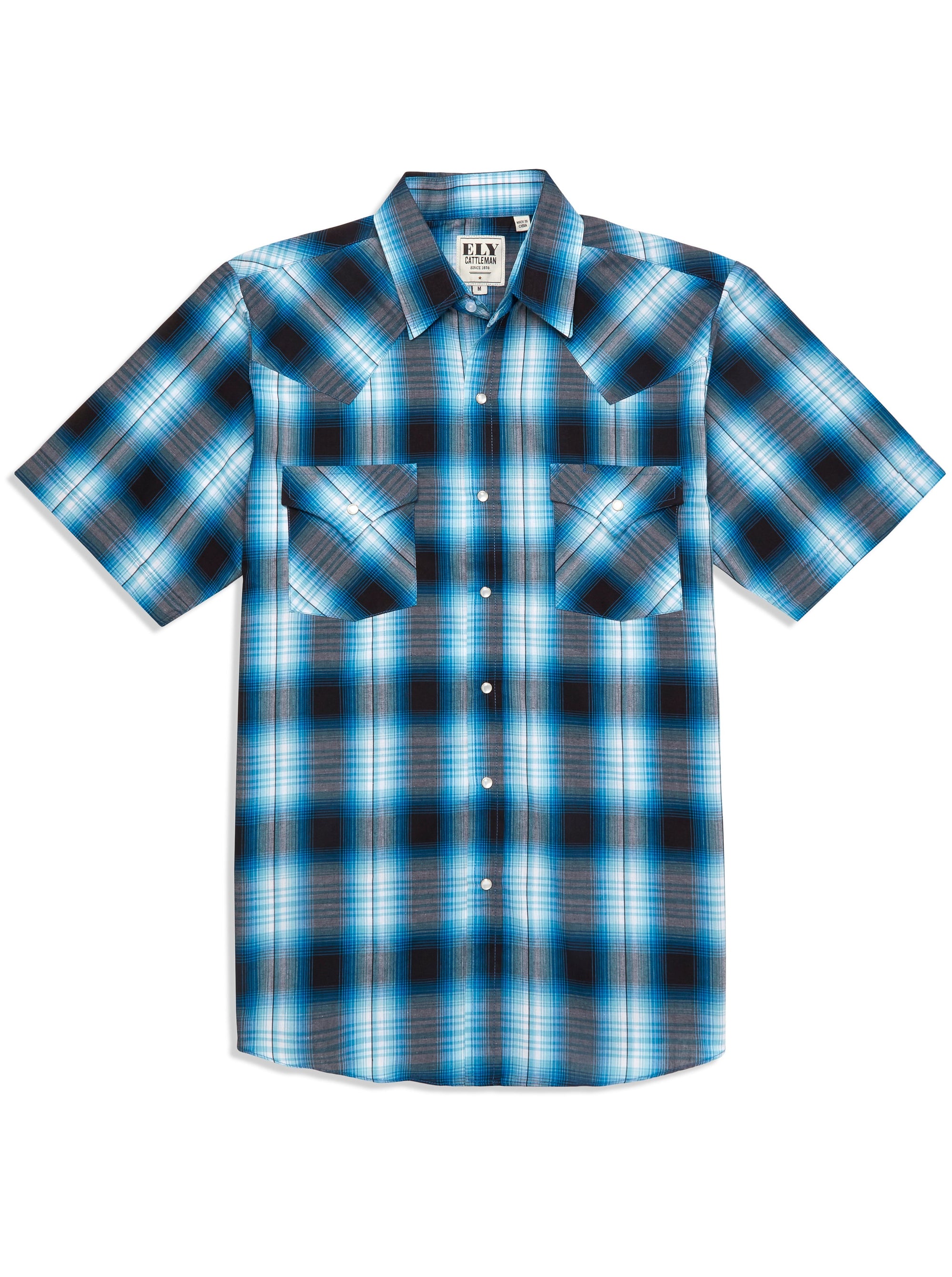 Chemise à carreaux bleus doublure unie (Double Retors Chemise à carreaux bleus doublure unie (Double Retors