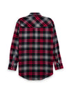 Men's Ely Cattleman Long Sleeve Flannel Plaid Western Snap Shirt- Black