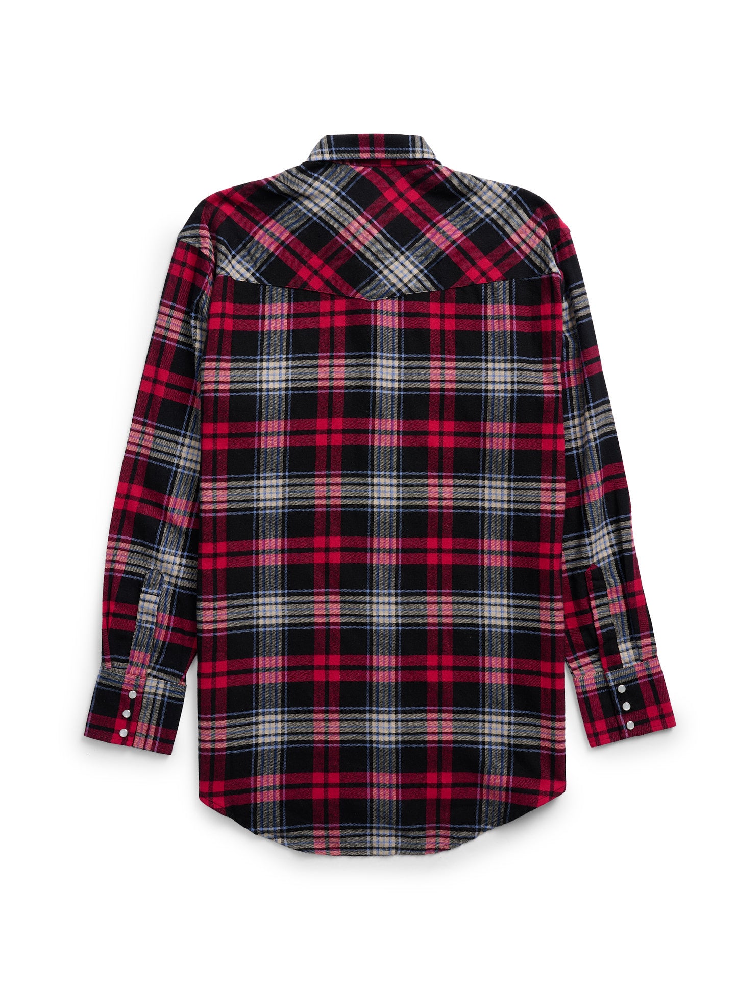 Men's Ely Cattleman Long Sleeve Flannel Plaid Western Snap Shirt- Black XXL Men's Ely Cattleman Long Sleeve Flannel Plaid Western Snap Shirt- Black XXL