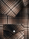 Men's Ely Cattleman Long Sleeve Brawny Flannel Western Snap Shirt- Tan