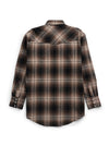 Men's Ely Cattleman Long Sleeve Brawny Flannel Western Snap Shirt- Tan