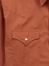 Men's Ely Cattleman Short Sleeve Solid Rust Western Shirt