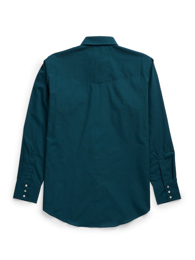 Men's Ely Cattleman Long Sleeve Solid Pine Western Shirt