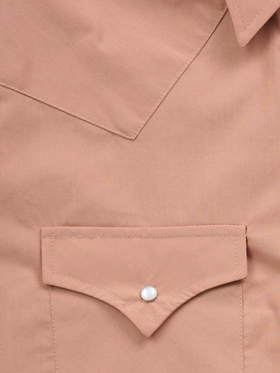 Men's Ely Cattleman Long Sleeve Solid Honey Brown Western Shirt