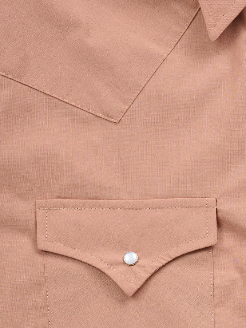 Men's Ely Cattleman Long Sleeve Solid Honey Brown Western Shirt