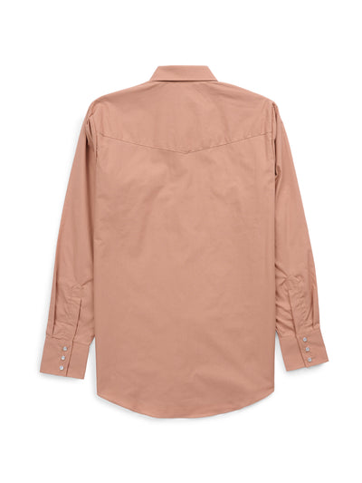 Men's Ely Cattleman Long Sleeve Solid Honey Brown Western Shirt