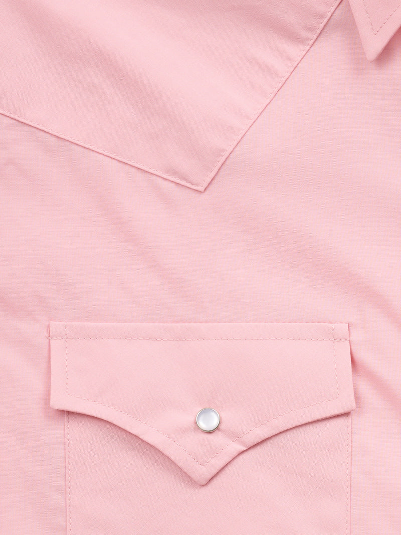 Men's Ely Cattleman Long Sleeve Solid Pink Western Shirt