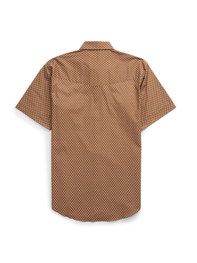 Men's Ely Cattleman Short Sleeve Retro Star Print Western Snap Shirt