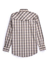 Men's Ely Cattleman Pro Long Sleeve Stretch  Outdoor Western Shirt- Tan Plaid