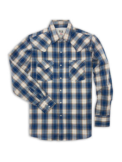 Men's Ely Cattleman Pro Long Sleeve Plaid Outdoor Western Shirt