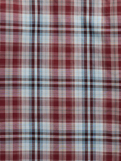 Men's Ely Cattleman Short Sleeve Burgundy Plaid Western Snap Shirt