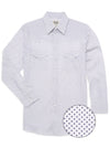 Men's Ely Cattleman Long Sleeve Geo Print Western Snap Shirt- Navy & White