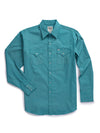 Men's Ely Cattleman Long Sleeve Medallion Print Western Snap Shirt- Teal & Khaki