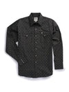 Men's Ely Cattleman Long Sleeve Medallion Print Western Snap Shirt - Ecru & Black