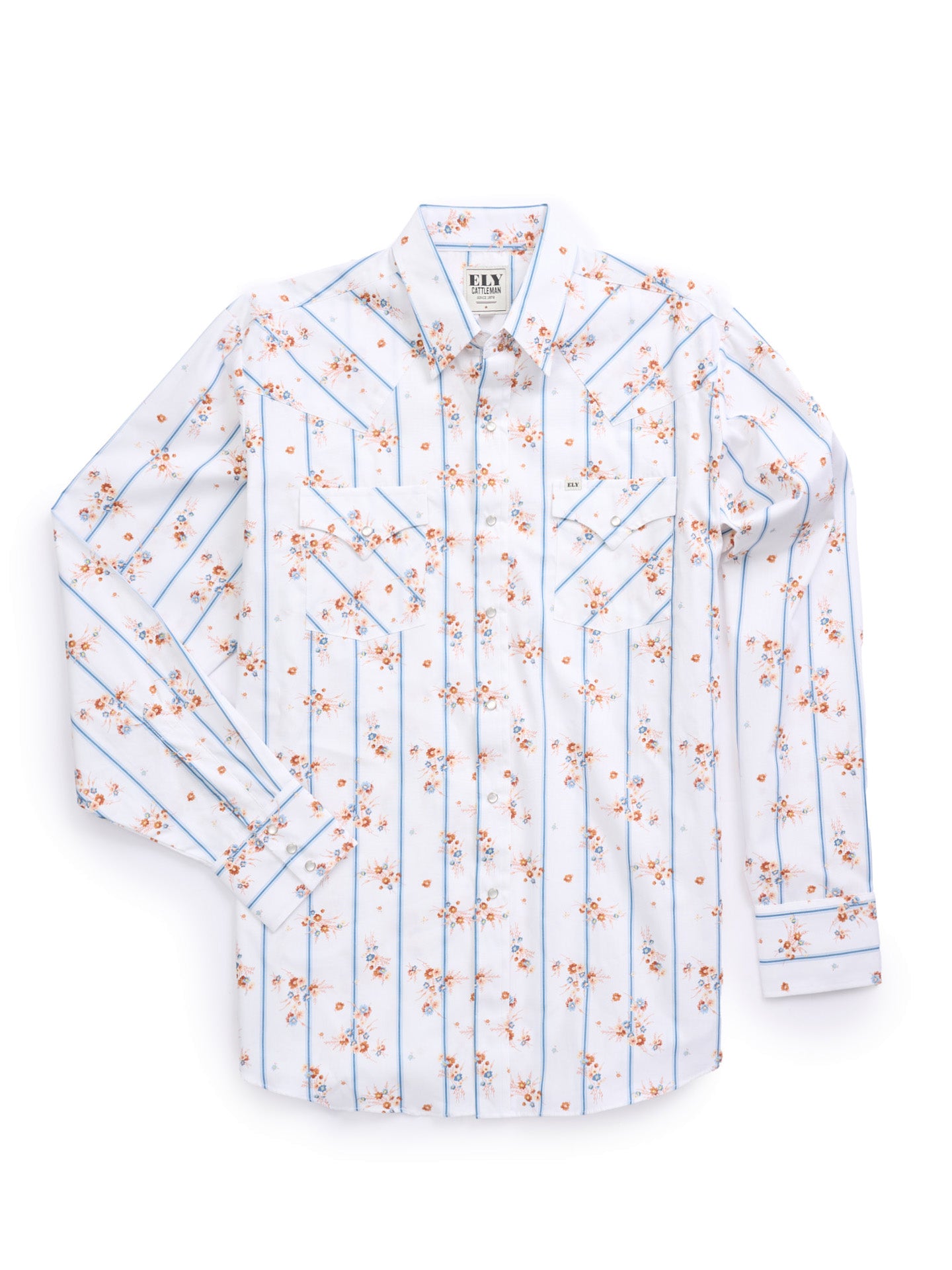 Men's Ely Cattleman Long Sleeve Wallpaper Floral Print