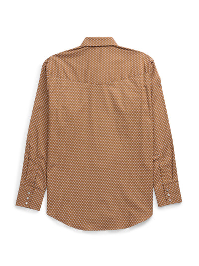 Men's Ely Cattleman Long Sleeve Retro Star Print Western Snap Shirt
