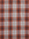 Men's Ely Cattleman Long Sleeve Textured Plaid Western Snap Shirt- Rust & Navy