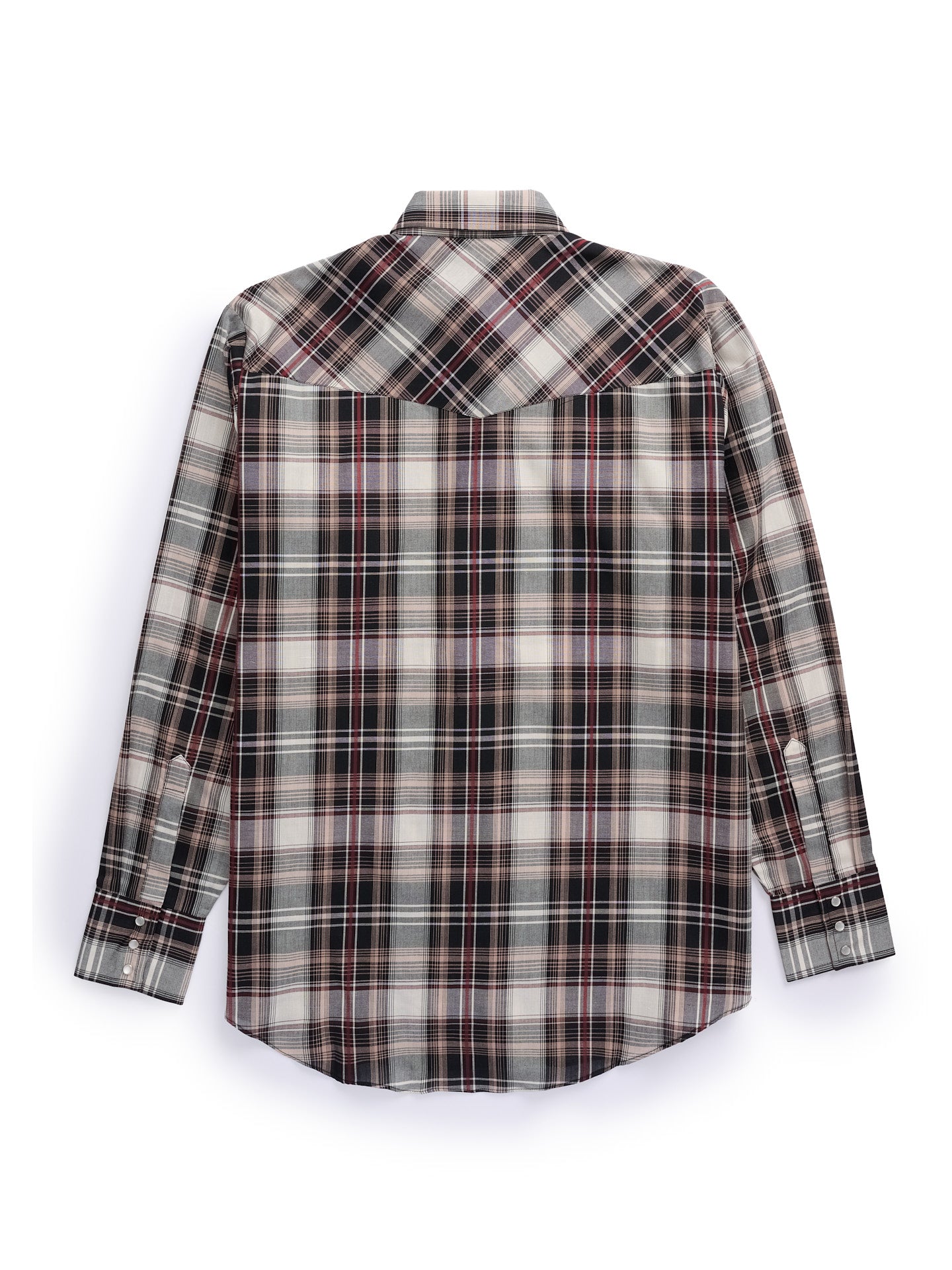 Men's Ely Cattleman Long Sleeve Textured Green Plaid Western Snap Shirt Khaki Plaid / XL Men's Ely Cattleman Long Sleeve Textured Green Plaid Western Snap Shirt Khaki Plaid / XL