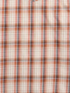 Men's Ely Cattleman Long Sleeve Textured Plaid Western Snap Shirt- Rust & Blue