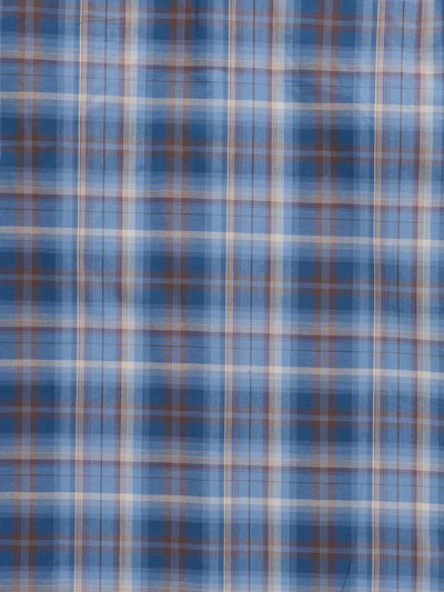 Men's Ely Cattleman Long Sleeve Textured Plaid Western Snap Shirt- Navy