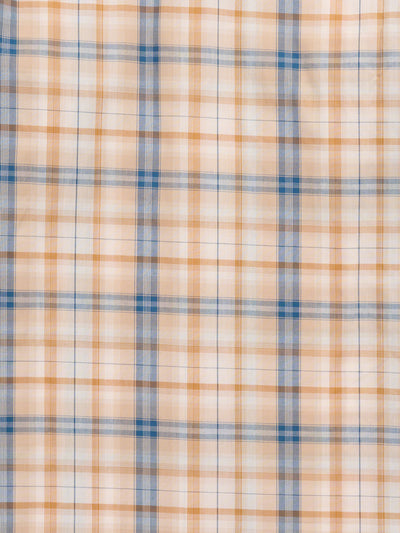 Men's Ely Cattleman Long Sleeve Textured Plaid Western Snap Shirt- Tan