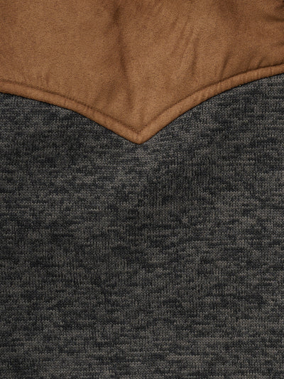 Men's Knit Western Contrast Full Zip Jacket
