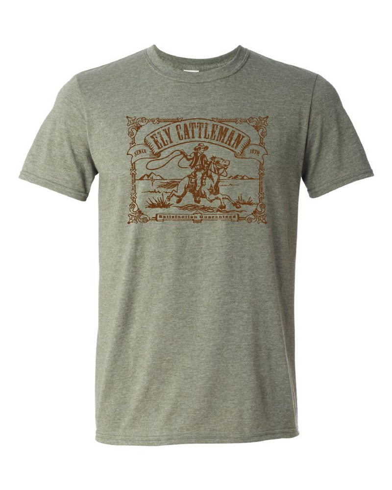Ely Cattleman Vintage Satisfaction Logo T-shirt
