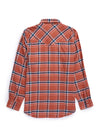 Women's Ely Walker Rust Plaid Flannel Western Snap Shirt