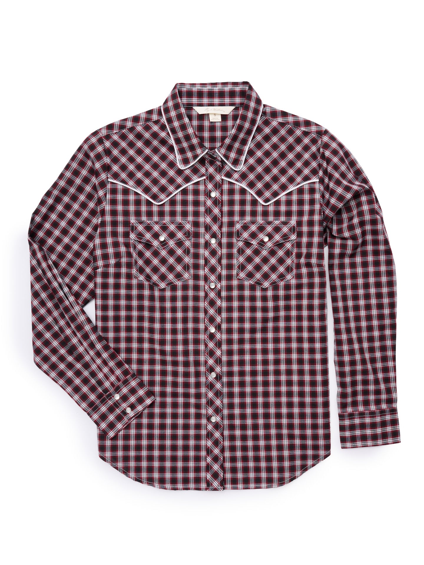 Women's Ely Walker Black Check Western Snap Shirt