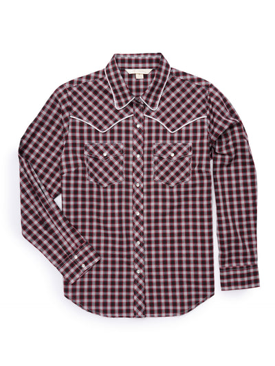 Women's Ely Cattleman Black Check Western Snap Shirt