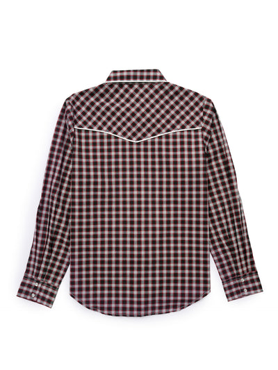 Women's Ely Cattleman Black Check Western Snap Shirt