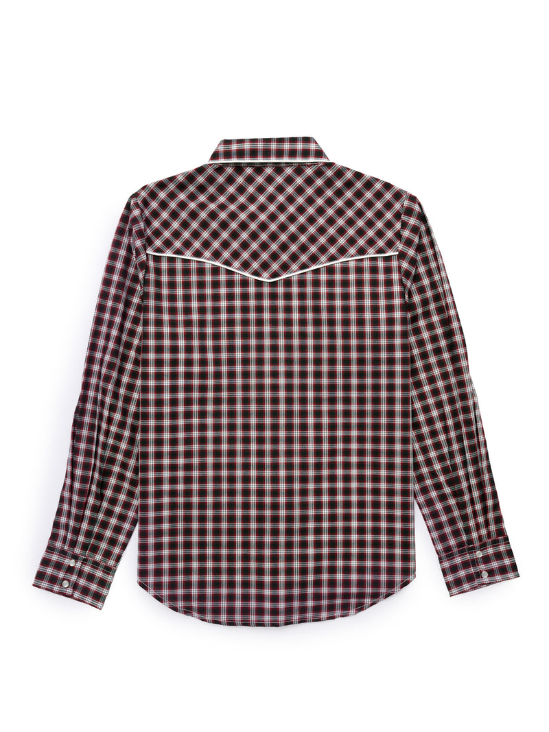 Women's Ely Walker Black Check Western Snap Shirt