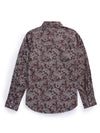 Women's Ely Cattleman Burgundy Paisley Print Western Snap Shirt