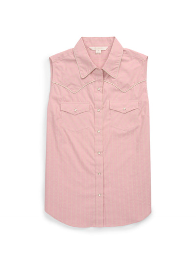 Women's Ely Walker Dusty Pink Western Motif Print Sleeveless Shirt