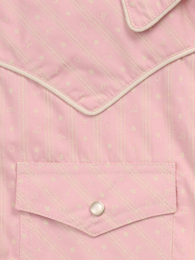 Women's Ely Walker Dusty Pink Western Motif Print Sleeveless Shirt