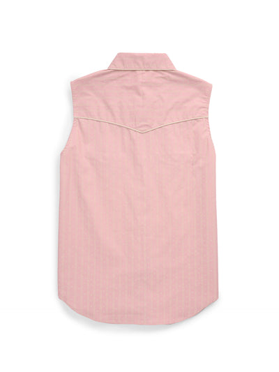 Women's Ely Walker Dusty Pink Western Motif Print Sleeveless Shirt